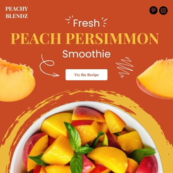 Peachy Blendz Square Banner - Peach Persimmon Smoothie